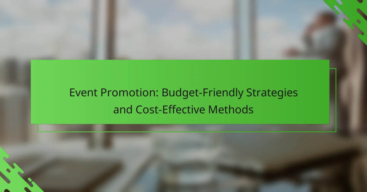 Event Promotion: Budget-Friendly Strategies and Cost-Effective Methods