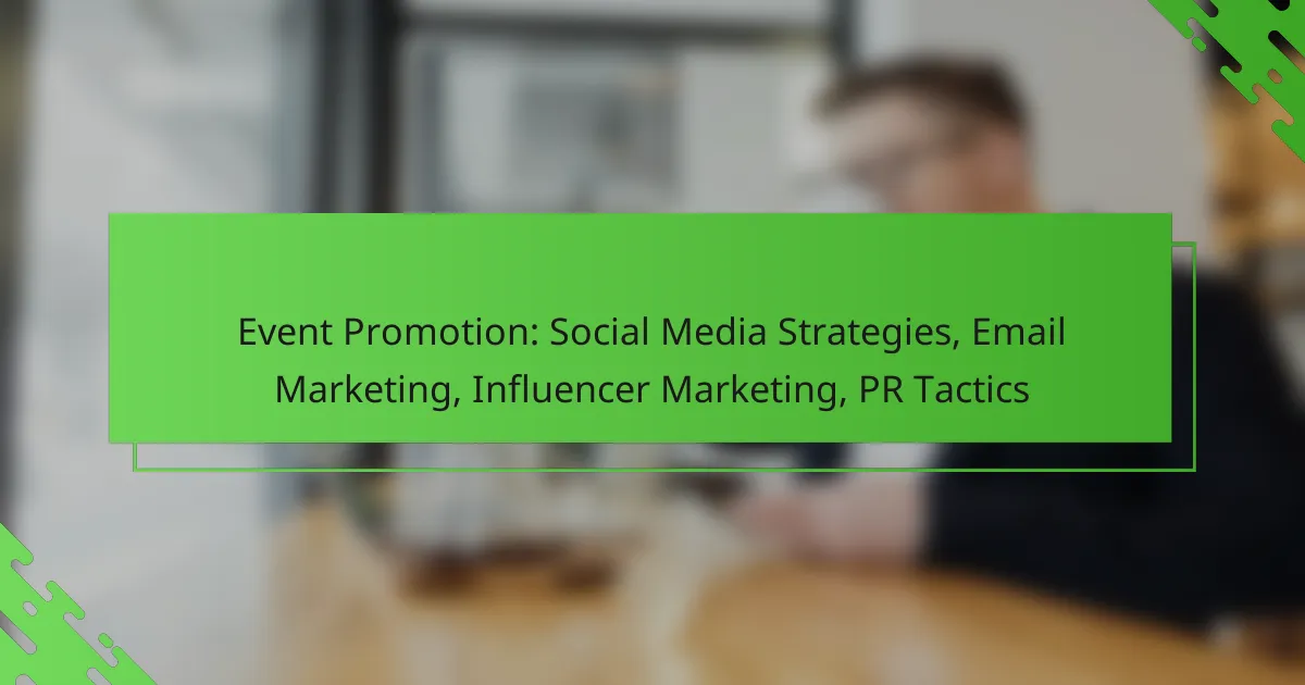 Event Promotion: Social Media Strategies, Email Marketing, Influencer Marketing, PR Tactics