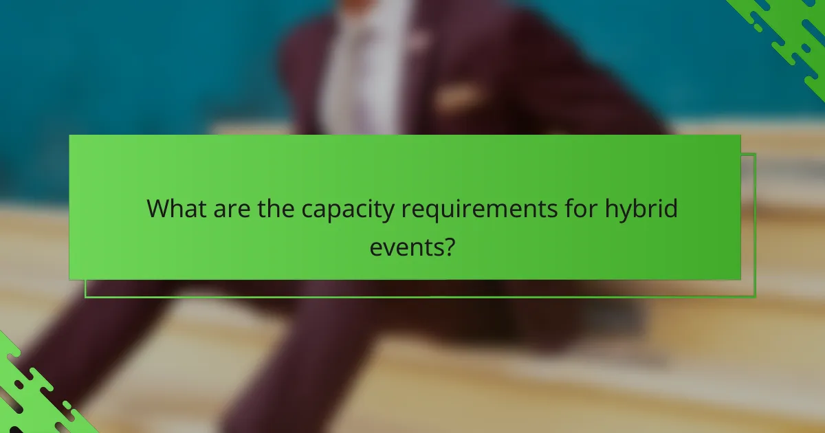 What are the capacity requirements for hybrid events?